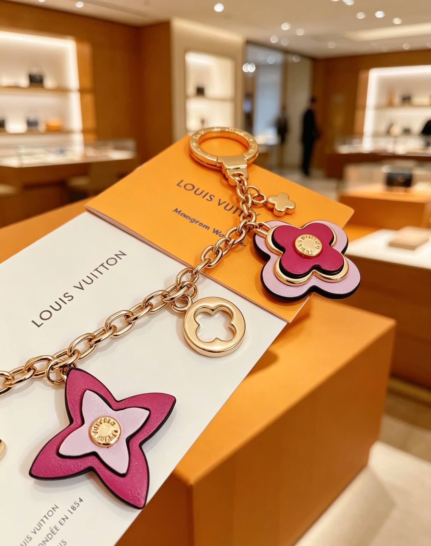 Van Cleef & Arpels Monogram Blooms Keychain